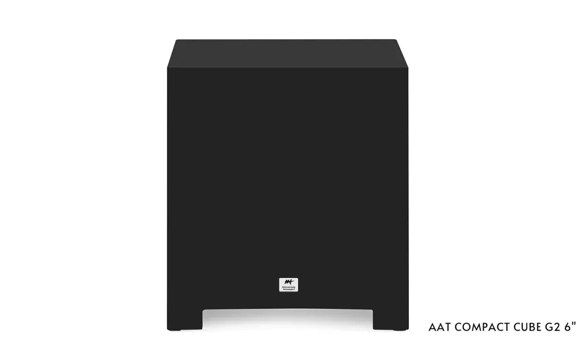 AAT Compact Cube G2 Subwoofer Ativo em composição visual do catálogo MyConcert de áudio e automação