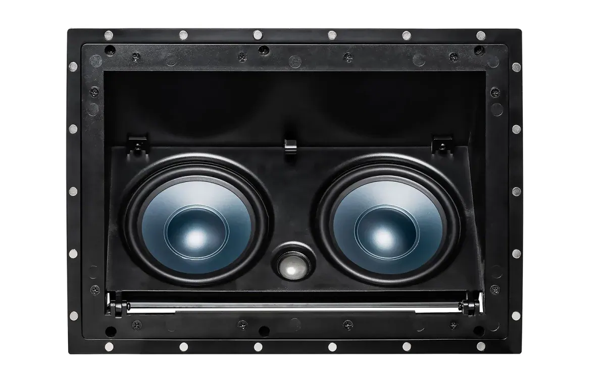 AAT LCR-A100 G2 Caixa de Embutir Home Theater em composição visual do catálogo MyConcert de áudio e automação
