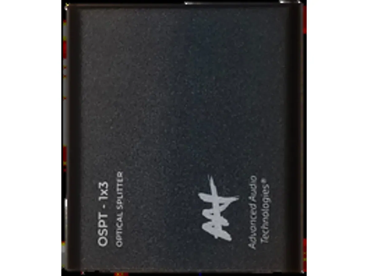 AAT OSPT 1x3 Splitter Óptico Toslink em composição visual do catálogo MyConcert de áudio e automação