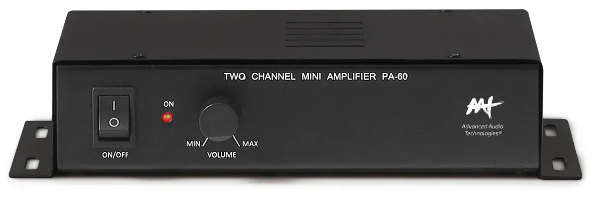 AAT PA-60 Amplificador de Potência em composição visual do catálogo MyConcert de áudio e automação