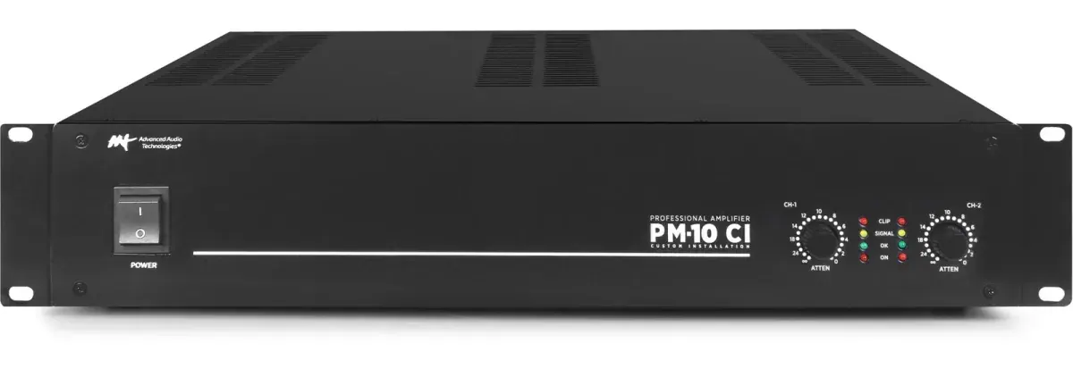 AAT PM-10 CI Amplificador Pro em composição visual do catálogo MyConcert de áudio e automação