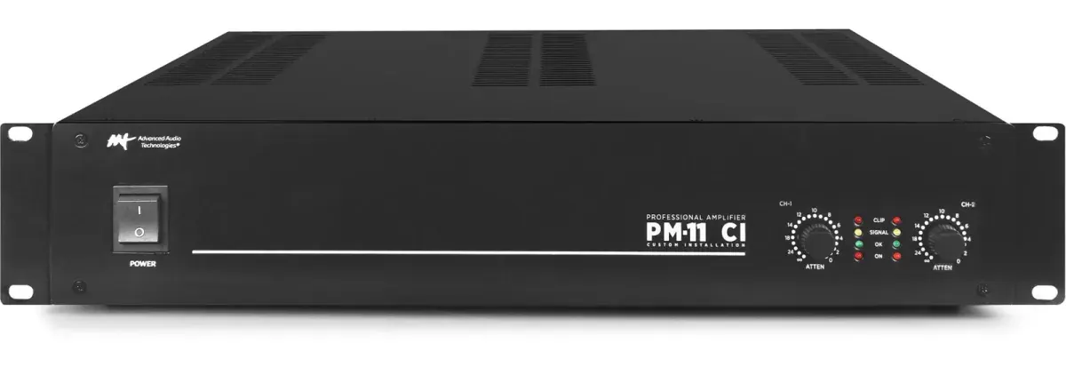 AAT PM-11 CI Amplificador Pro em composição visual do catálogo MyConcert de áudio e automação