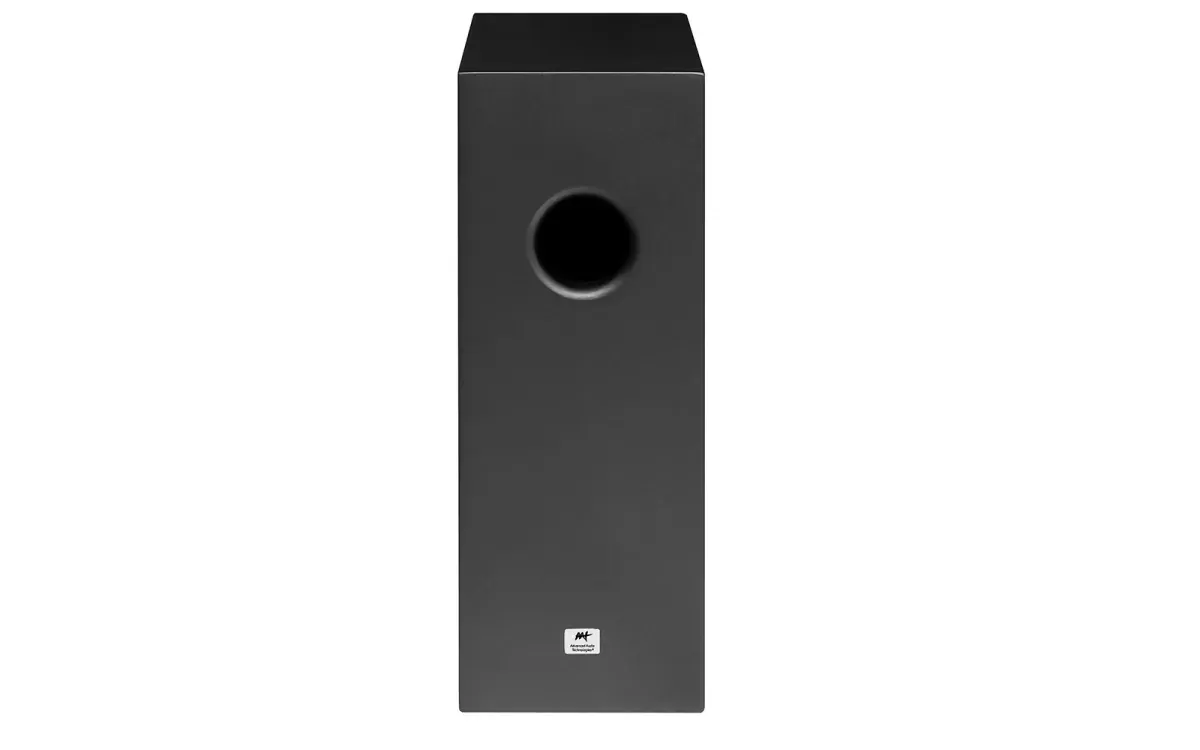 AAT Slim-6 e Slim-8 Subwoofers Ativos em composição visual do catálogo MyConcert de áudio e automação
