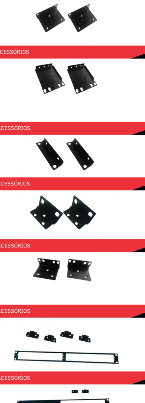 AAT Suportes Rack 19 para Equipamentos de Áudio e Automação em composição visual do catálogo MyConcert de áudio e automação