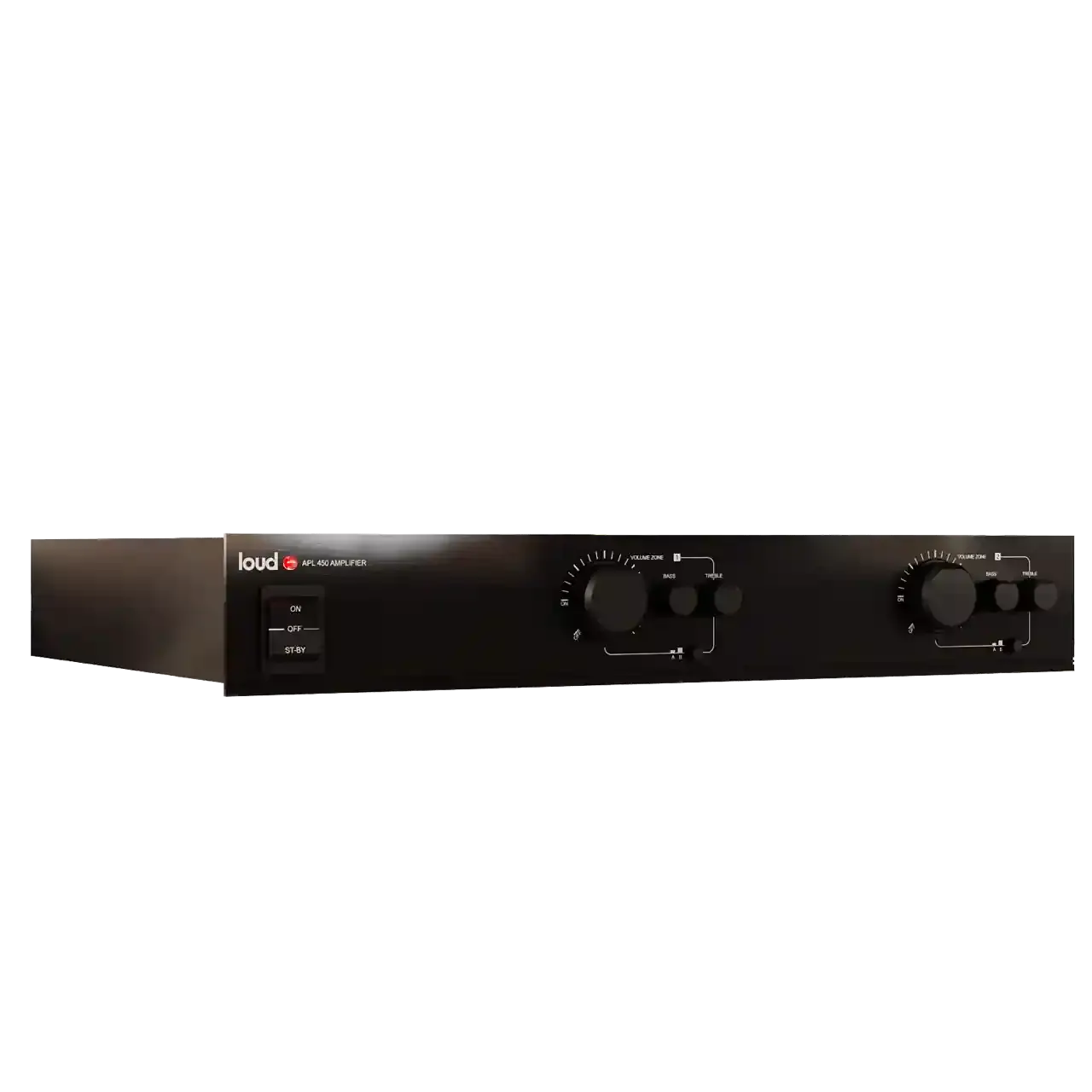 Amplificador Loud Áudio APL 450 D em composição visual do catálogo MyConcert de áudio e automação