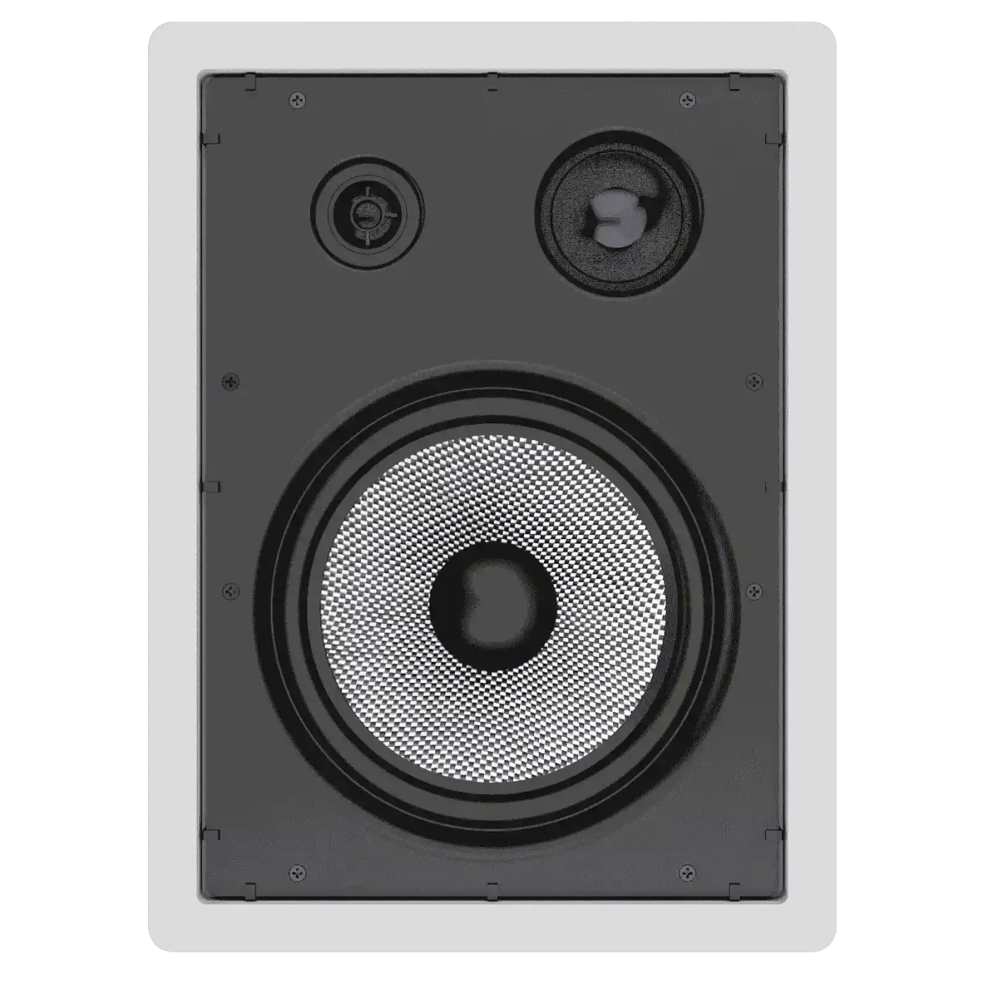 Caixas de Som Loud Áudio LHT 100 TW Retangular Plana em composição visual do catálogo MyConcert de áudio e automação