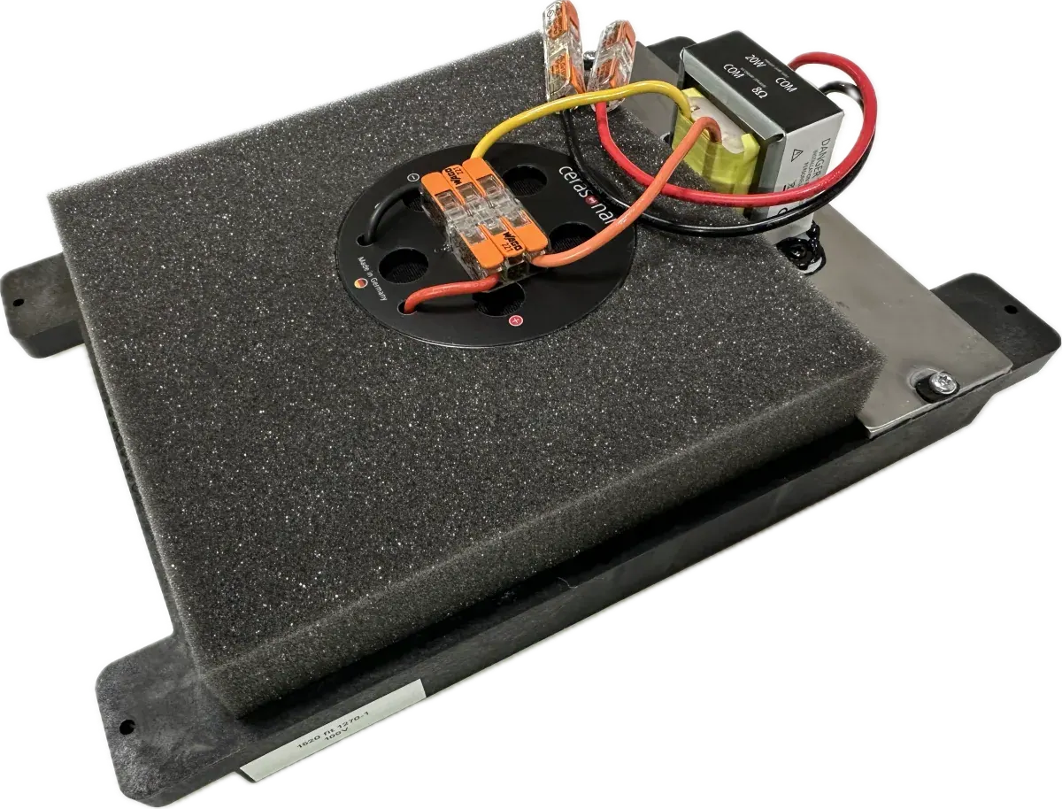 Cerasonar 1520 Fit 100V Caixa Invisível em composição visual do catálogo MyConcert de áudio e automação