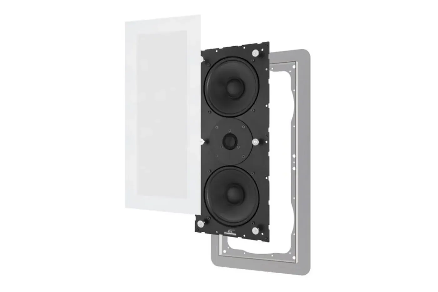 Garvan KC316 Caixa LCR de Embutir para Home Cinema em composição visual do catálogo MyConcert de áudio e automação