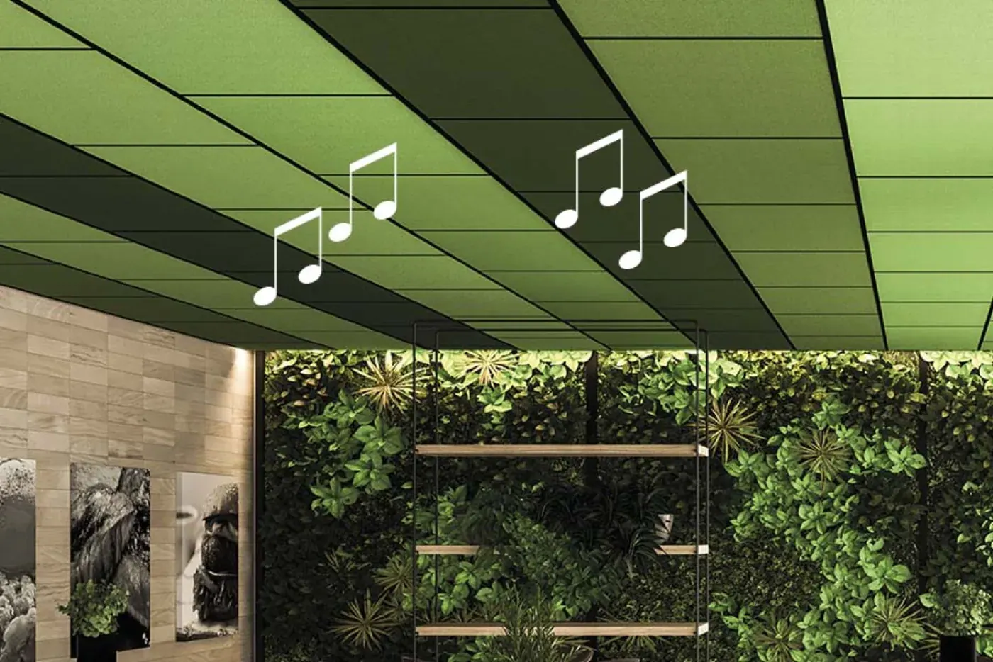 Garvan Sound Quadra Caixa para Teto Modular em composição visual do catálogo MyConcert de áudio e automação