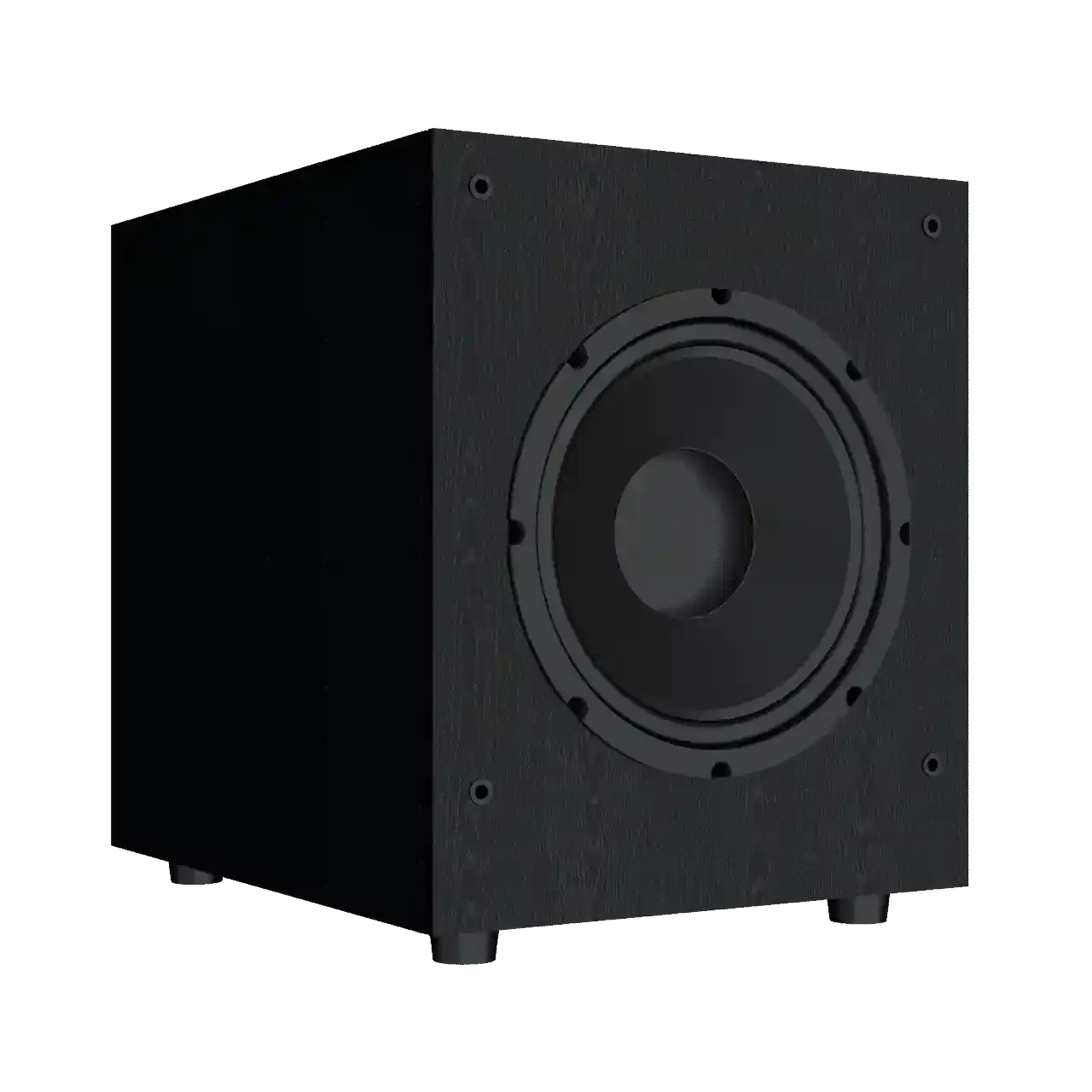 Subwoofer Loud Áudio SW 1000C em composição visual do catálogo MyConcert de áudio e automação