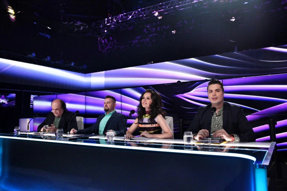 Ambiente do projeto Transmissão do Eurovision com áudio K-array aplicado a estúdios e ambientes de produção audiovisual na Hungria