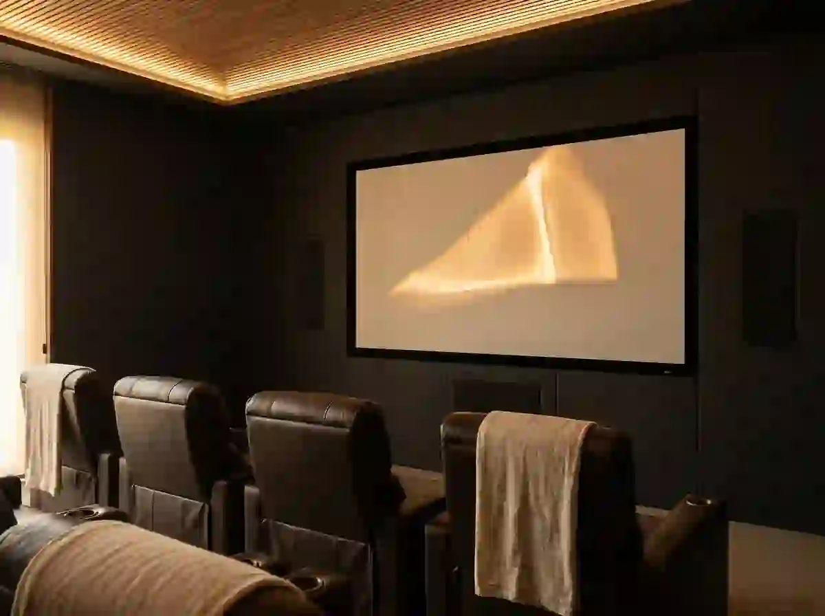 Detalhe de cinema residencial na linguagem visual MyConcert